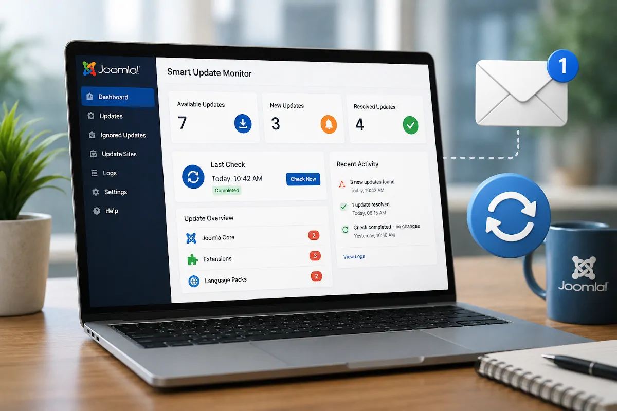 Smart Update Monitor für Joomla überwacht Aktualisierungen