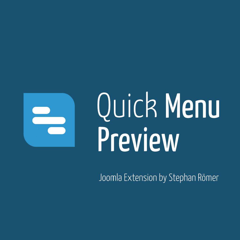 Quick Menu Preview plugin for Joomla