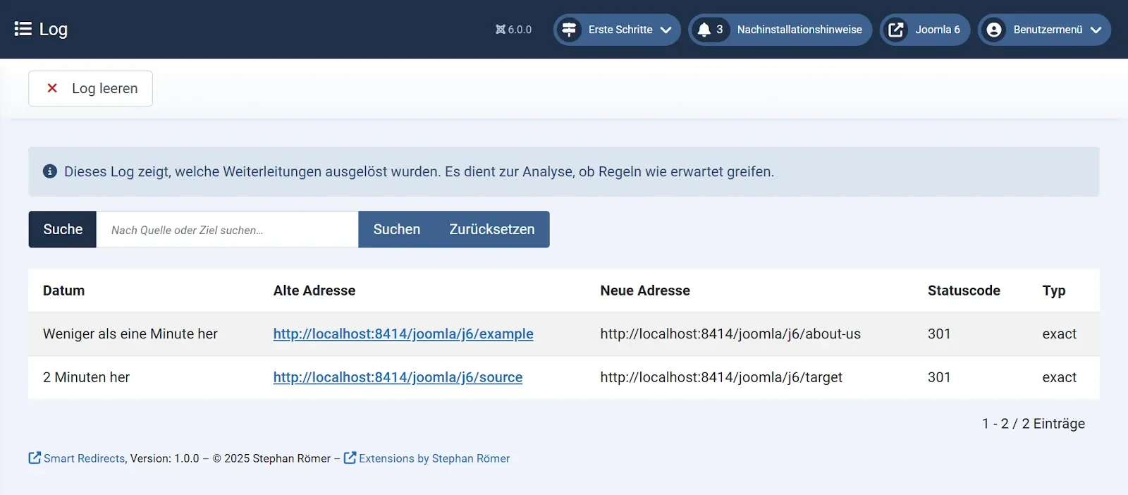 Redirect log in Smart Redirects